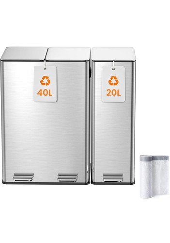 Kitchen bin 40l - kitchen, double