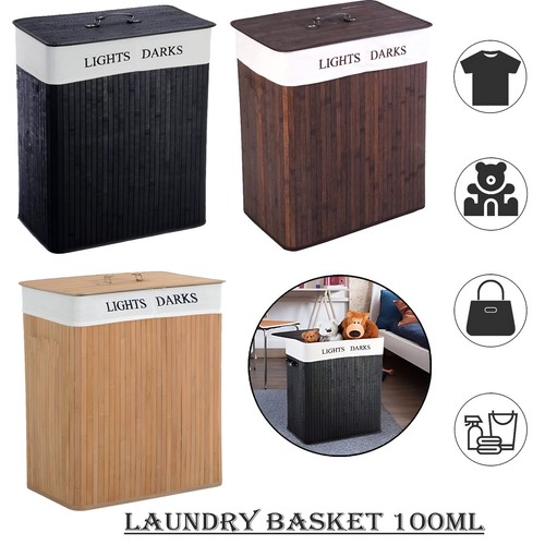 Bamboo laundry basket - laundry, with