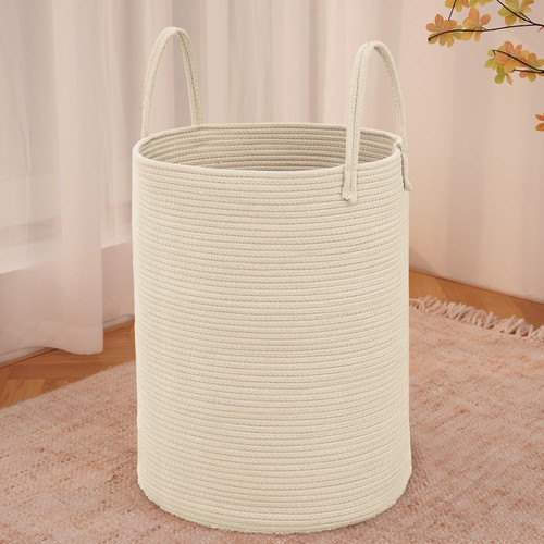 Large woven laundry basket - large,