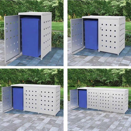 Metal wheelie bin - shed, garden