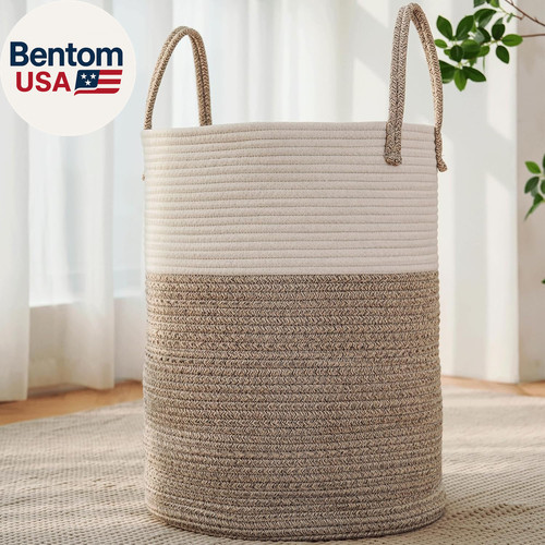 Large woven laundry basket - woven,